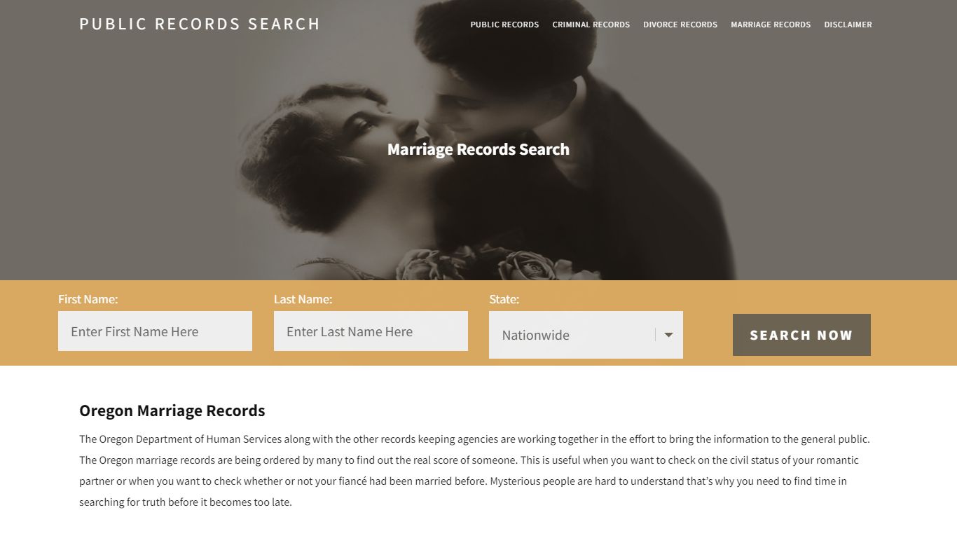 Oregon Marriage Records | Enter Name and Search|14 Days Free